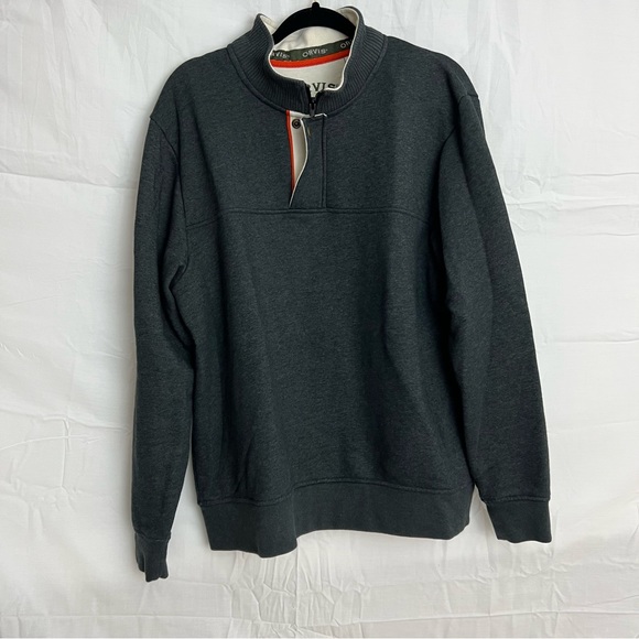 Orvis Men's Sweater Size Large L Gray Henley Pullover Sweater Long Sleeve - Picture 1 of 3